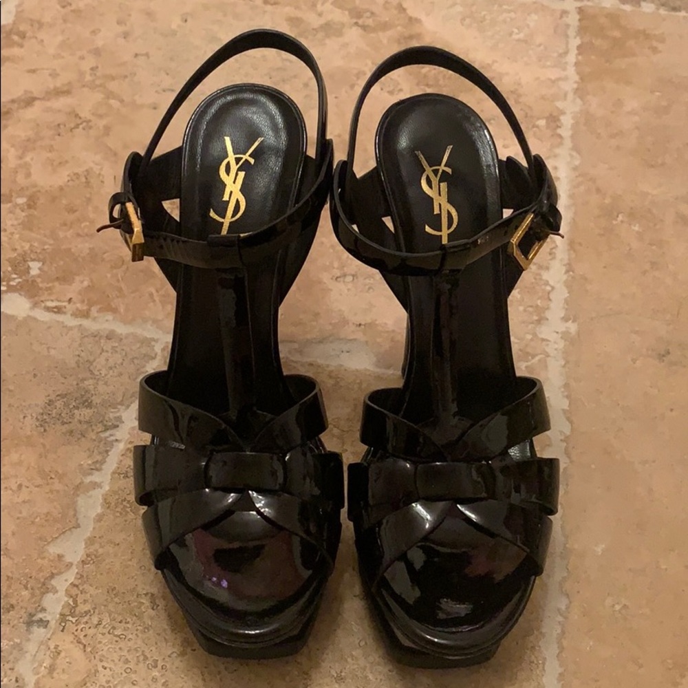 YSL patent leather heels